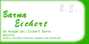 barna eichert business card